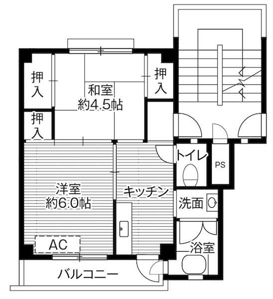 ビレッジハウス大泉2号棟(2K/2階)の間取り写真