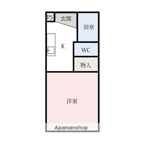 リリー・ハイツ(1K/1階)の間取り写真