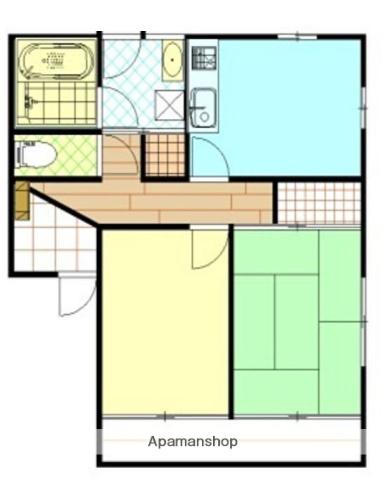 ムトウハイツ(2DK/1階)の間取り写真