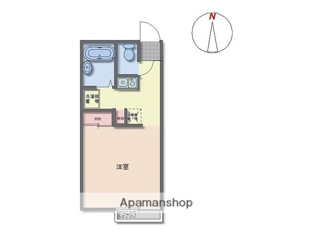 パティオ(ワンルーム/2階)の間取り写真