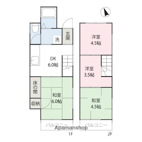 森田ハイツ(4DK)の間取り写真