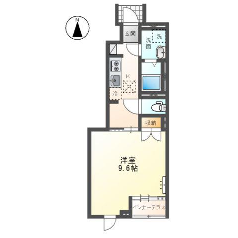 東別所町アパートTR1013N1(1K/1階)の間取り写真