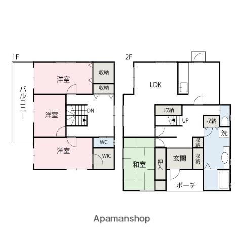東武伊勢崎・大師線 世良田駅 徒歩54分 2階建 築33年(4LDK)の間取り写真