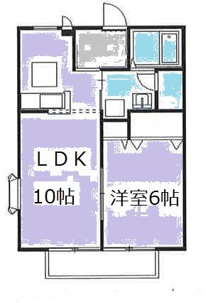 ファニーコート(1LDK/2階)の間取り写真