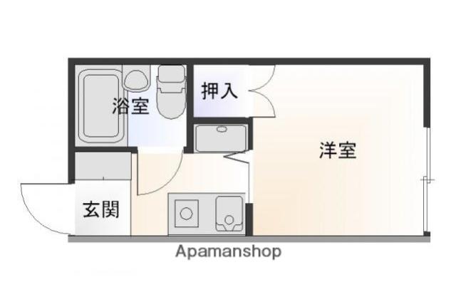 ジュノ A棟(1K/2階)の間取り写真