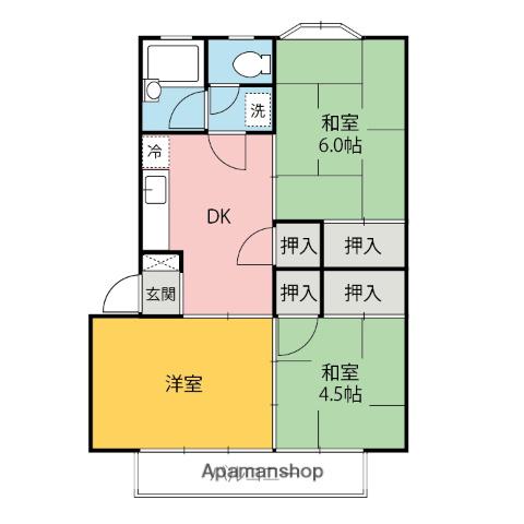 スカイコーポⅠ(3DK/2階)の間取り写真