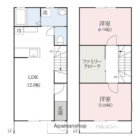 カーサ・ジュノ(2LDK/2階)の間取り写真