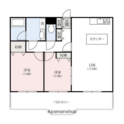 レマージュ(2LDK/2階)の間取り写真