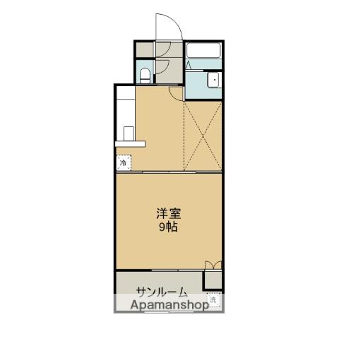 オプティ(1K/1階)の間取り写真