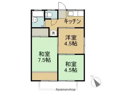 田村ハイツA棟(3K/1階)の間取り写真