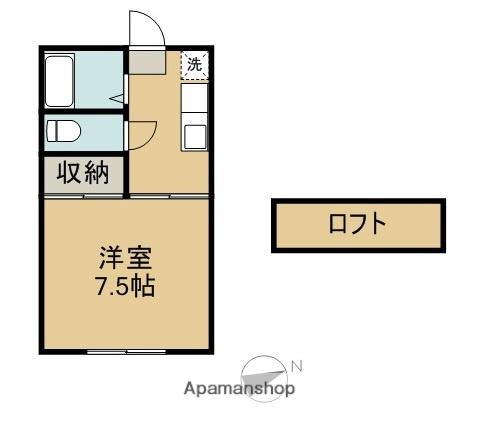 NKハイツⅥ(1K/1階)の間取り写真