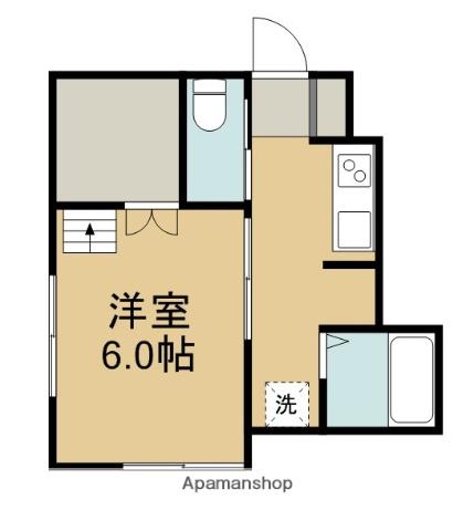 天神町アパートメント(1K/1階)の間取り写真