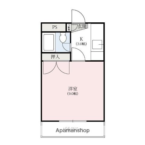 スチューデントハイツメゾン中野(1K/3階)の間取り写真