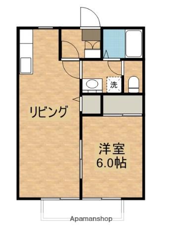 パナハイツジョーバリC(1LDK/1階)の間取り写真