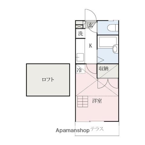 桐生ウィンハイツ(1K/1階)の間取り写真