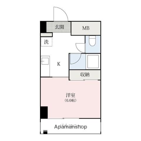グリーンハイツ桐生(ワンルーム/7階)の間取り写真