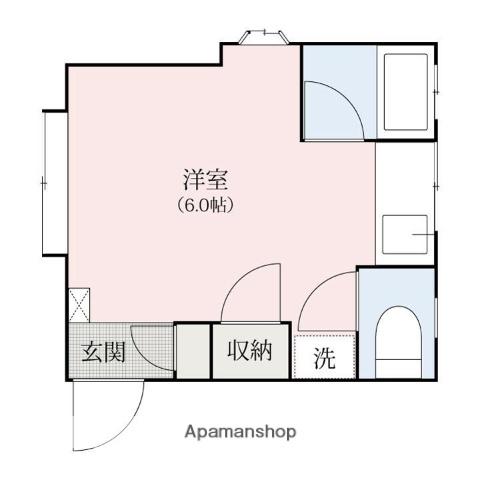 モンパレス足利第1-1号館(ワンルーム/2階)の間取り写真
