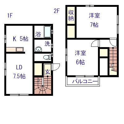 パナリヴィエール(2LDK/1階)の間取り写真