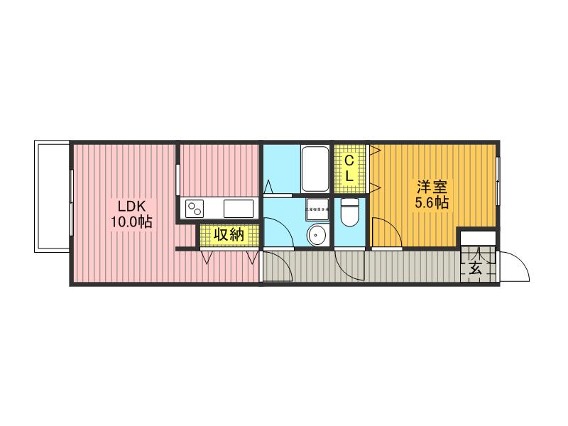 アムール シャトウ(1LDK/1階)の間取り写真
