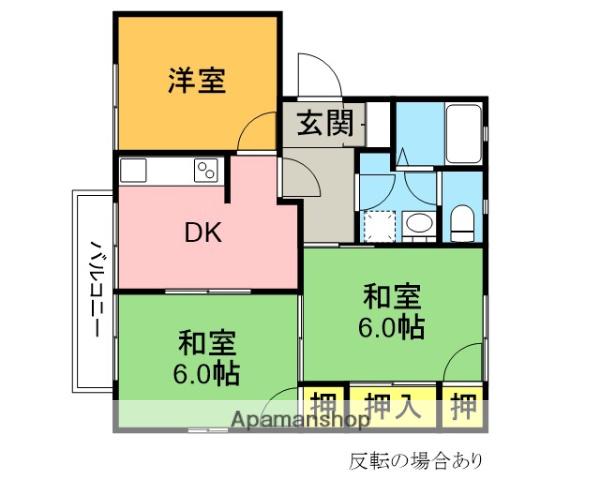 ビューラー(3DK/1階)の間取り写真