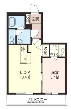 アンソナード(1LDK/2階)の間取り写真