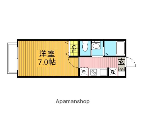 サンアベニュー(1K/2階)の間取り写真