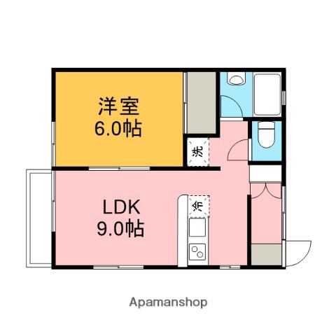 ストークハイツ(1LDK/2階)の間取り写真