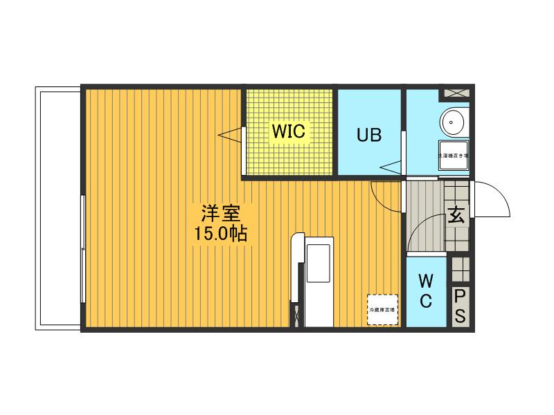 アムール グランメール(ワンルーム/2階)の間取り写真