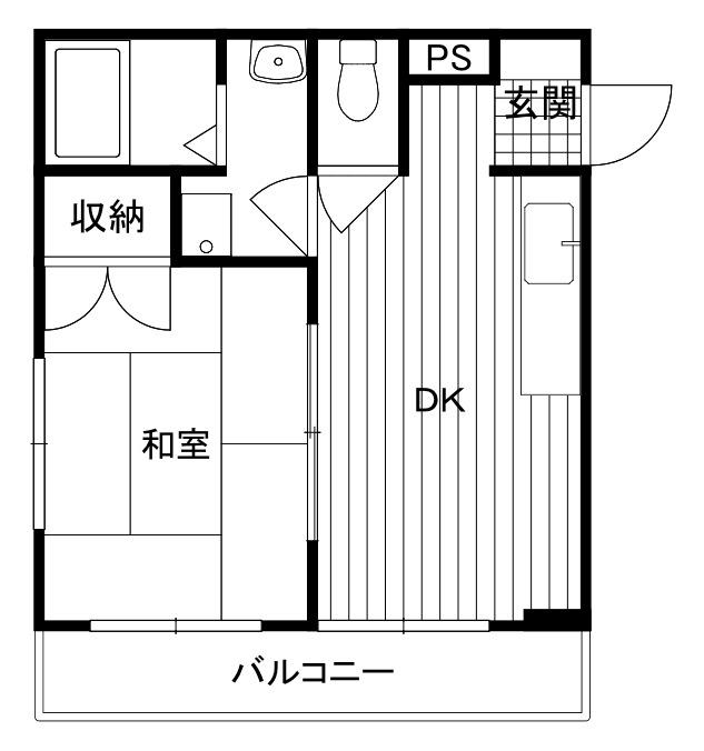 リステルマンション鴻巣(1DK/3階)の間取り写真