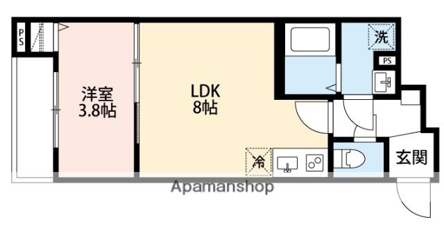 ROBOT HOME愛宕(1LDK/3階)の間取り写真
