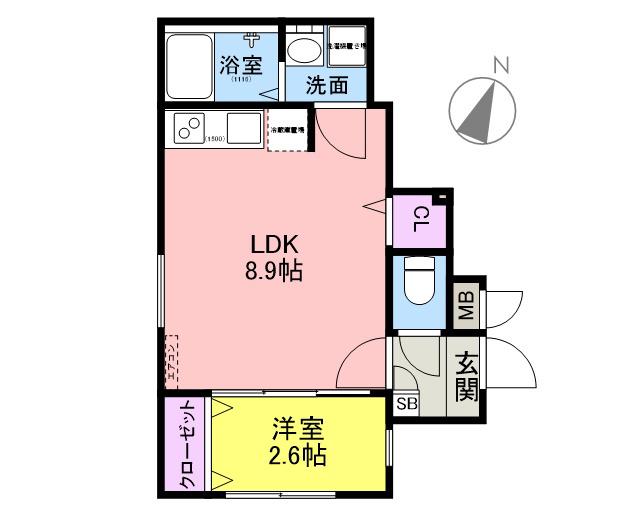 KEIAI RESIDENCE 上尾Ⅳ(1LDK/1階)の間取り写真