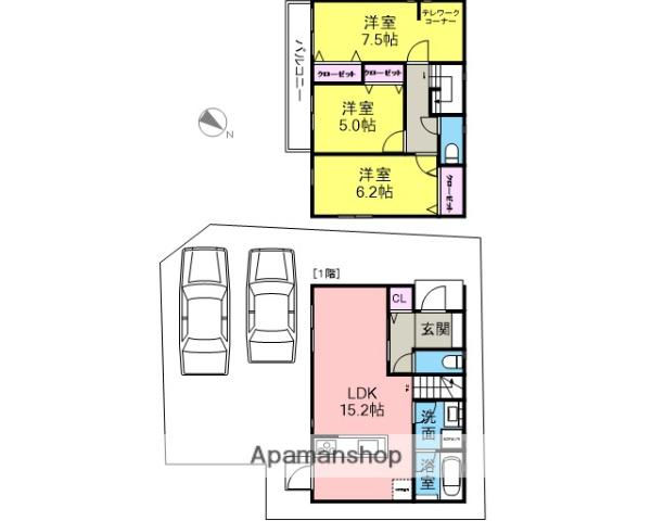 埼玉新都市交通 志久駅 徒歩11分 2階建 築1年(3LDK)の間取り写真