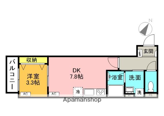 ARIETTA TAKINISHI(1LDK/2階)の間取り写真