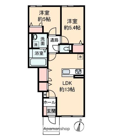 エルツⅠ(2LDK/1階)の間取り写真