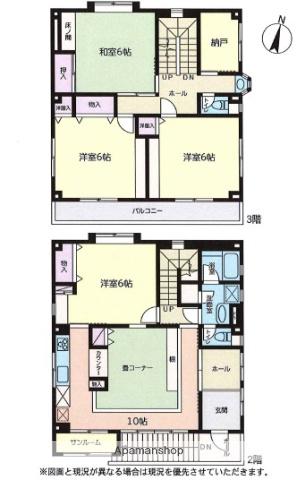 地頭方ビル(4LDK/2階)の間取り写真