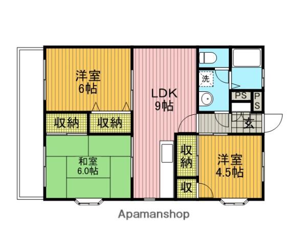 ドムスサイトウ(3DK/1階)の間取り写真