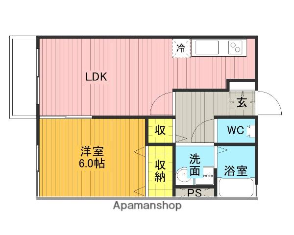 サンハイツ(1LDK/1階)の間取り写真