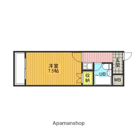 プラザ宮原(1K/1階)の間取り写真