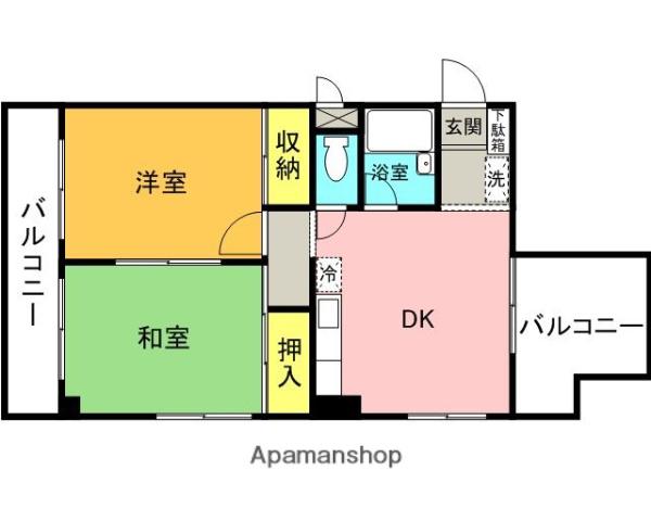 K&Mマンション(2LDK/3階)の間取り写真