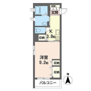 京浜東北・根岸線 北浦和駅 徒歩17分 3階建 築15年(1K/3階)の間取り写真