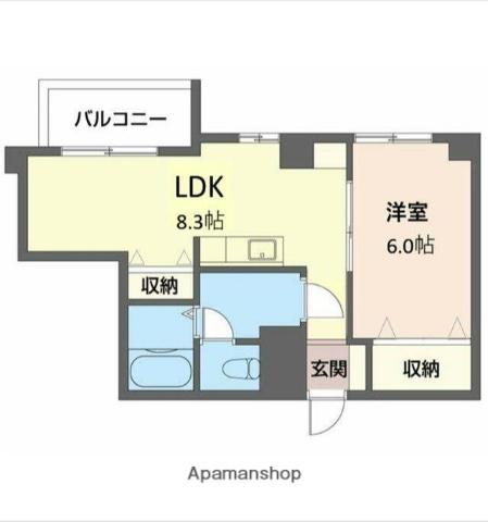アルシュセマ(1LDK/5階)の間取り写真