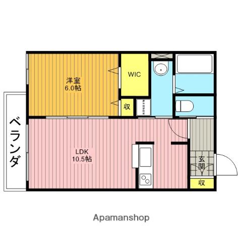 YSフラット(1LDK/1階)の間取り写真