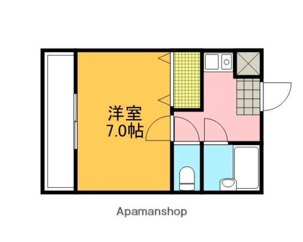 第6秋葉ビル(1K/2階)の間取り写真