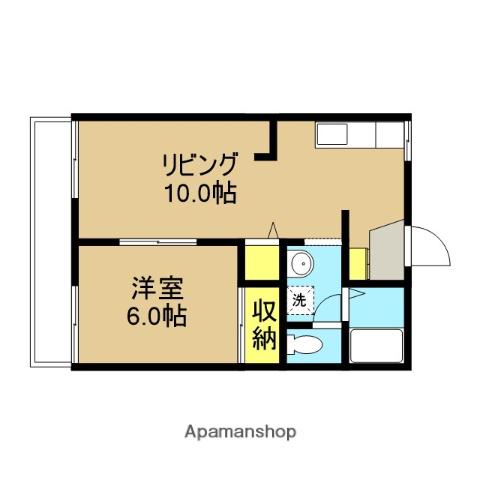 ひまわりハイツ(1LDK/2階)の間取り写真