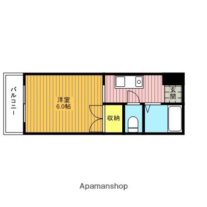 宮田ハイツ(1K/2階)の間取り写真