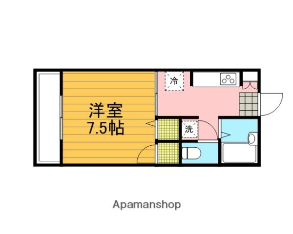ハイツリーベ(1K/2階)の間取り写真