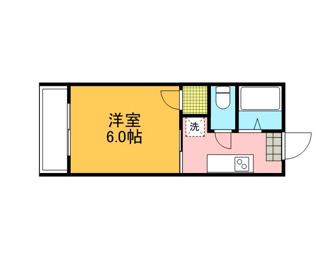 サンコーハイツ5(1K/1階)の間取り写真