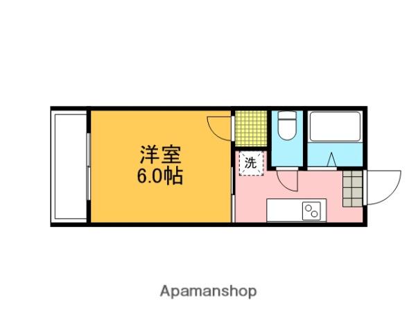 サンコーハイツ5(1K/2階)の間取り写真
