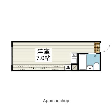 ハイツ南与野(ワンルーム/1階)の間取り写真
