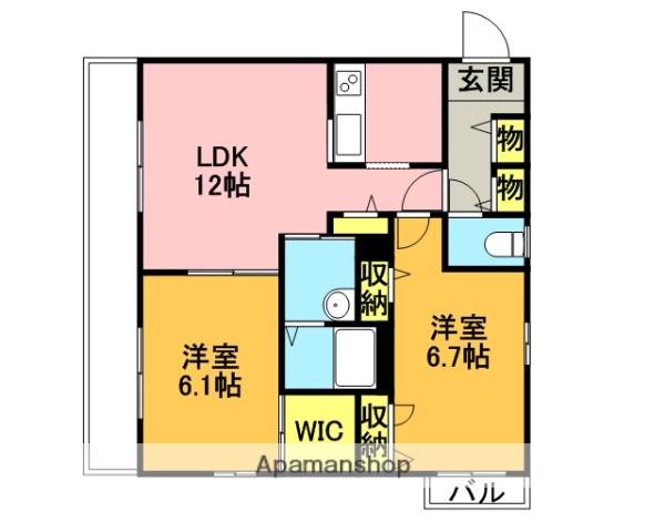 ハピネスルーム10 3階階 間取り